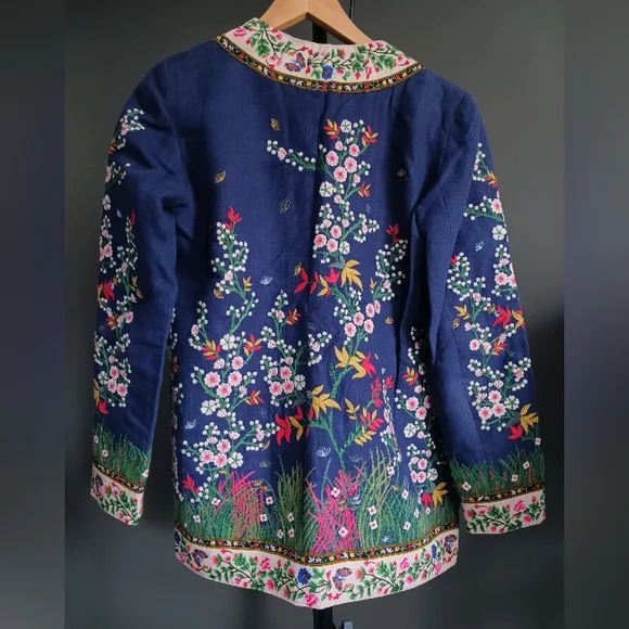 NWOT ALICE + OLIVIA JANICE EMBROIDERED jacket Size 0 - Picture 4 of 16